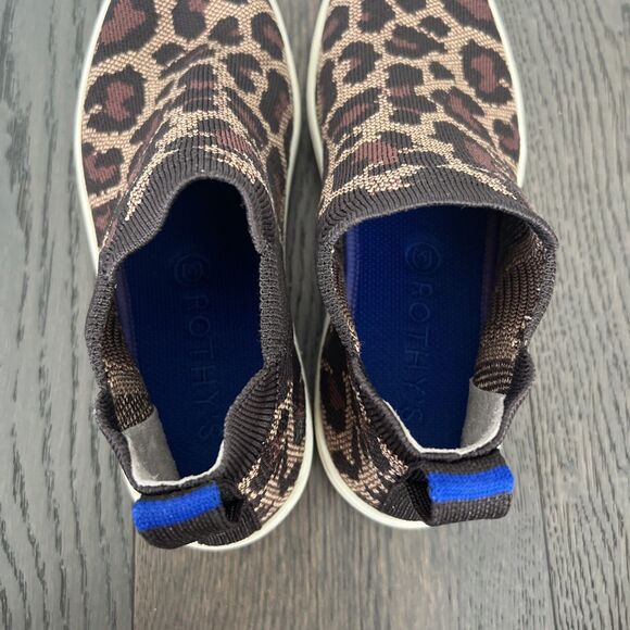 Rothy's The Chelsea Cheetah Sneakers 6.5 Slip On Shoes Low Top - Picture 6 of 6